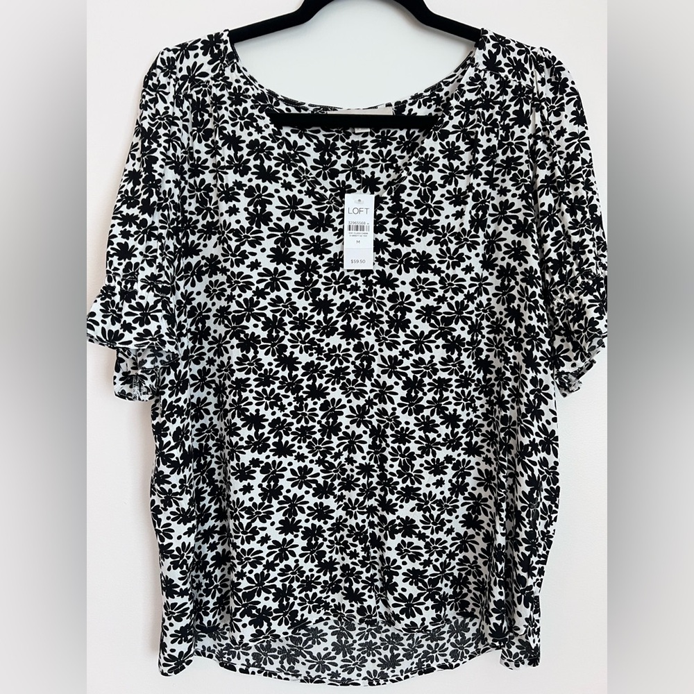 LOFT Floral Blouse NWT